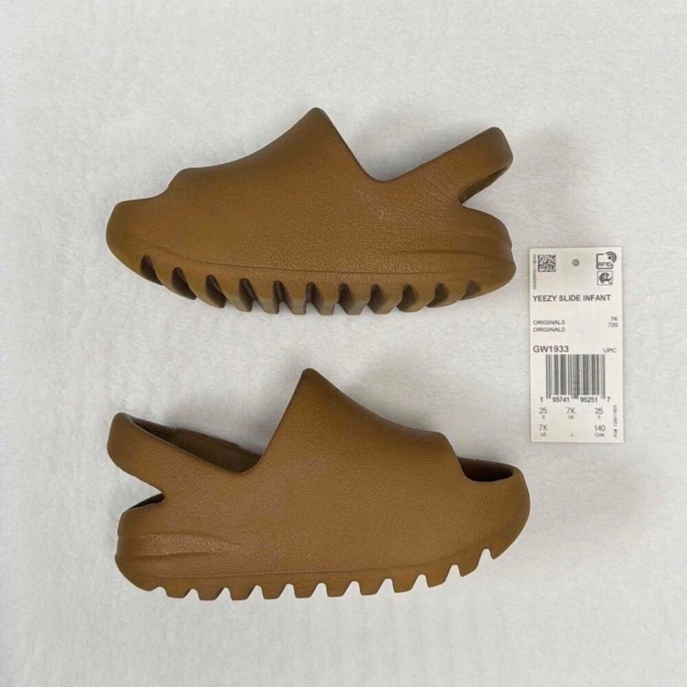 adidas Yeezy Slides Infants 'Ochre' GW1933 | 7K - Picture 10 of 10
